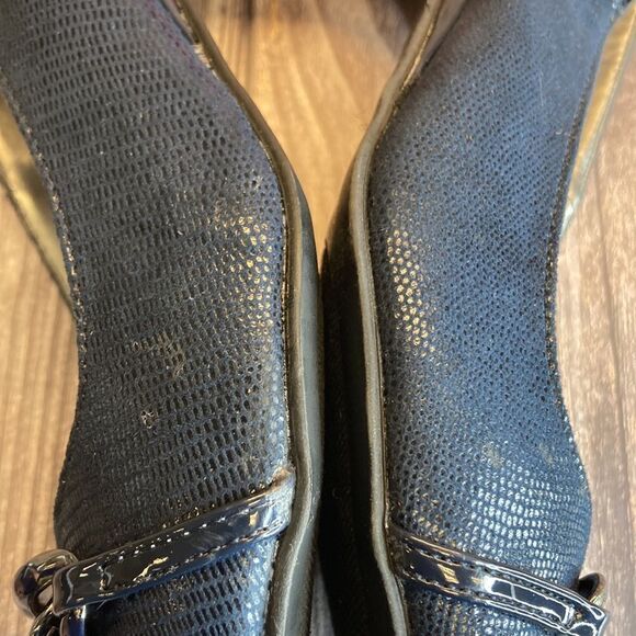 KAREN SCOTT Amber Navy Blue Slingbacks 7.5M - Picture 6 of 11